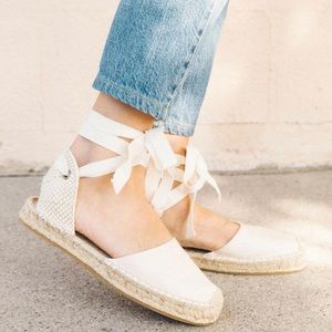 soludos espadrille flat lauren ivory